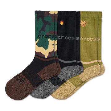 Crocs Adult Crew Graphic 3-Pack Zokni Férfi Színes | HU 1658XYUF